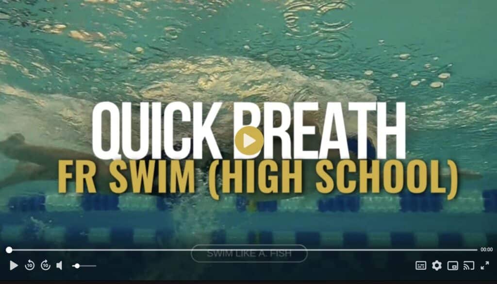 quick breathing freestyle drill