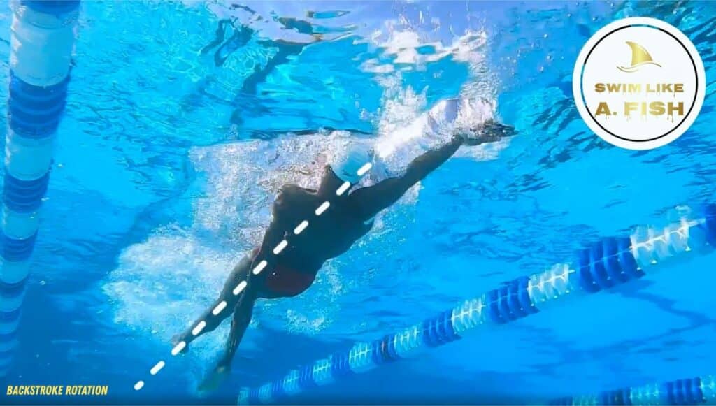 Backstroke rotation technique for swimmers