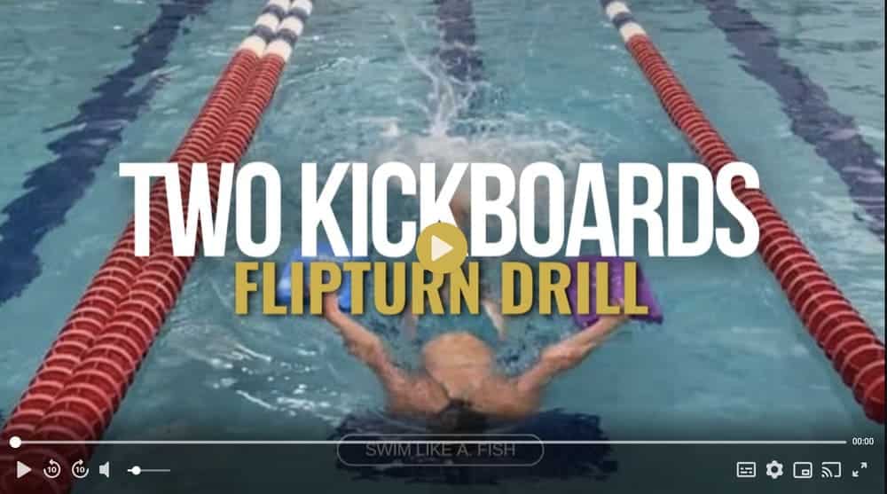 Flipturn Drill: Two Kickboards swimming drill video