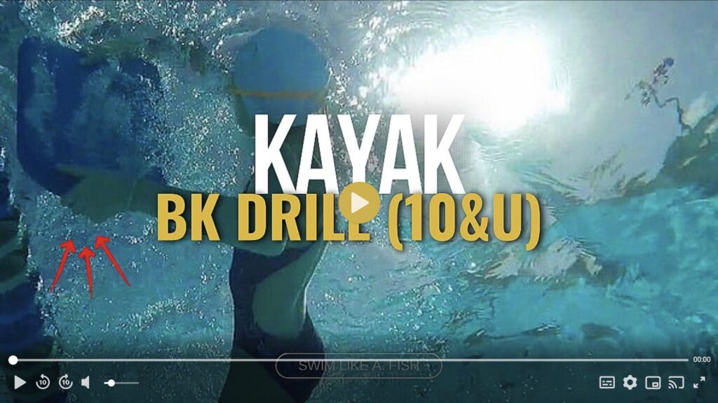 Kayak Kickboard Drill for Backstroke swimming
