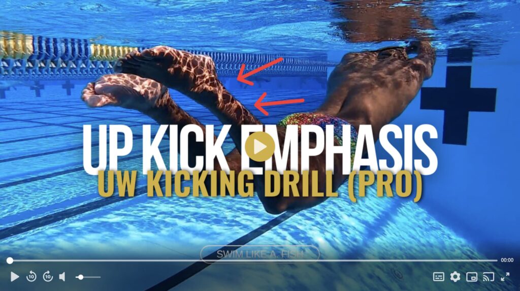 Underwater Dolphin Kick With Up Kick Emphasis