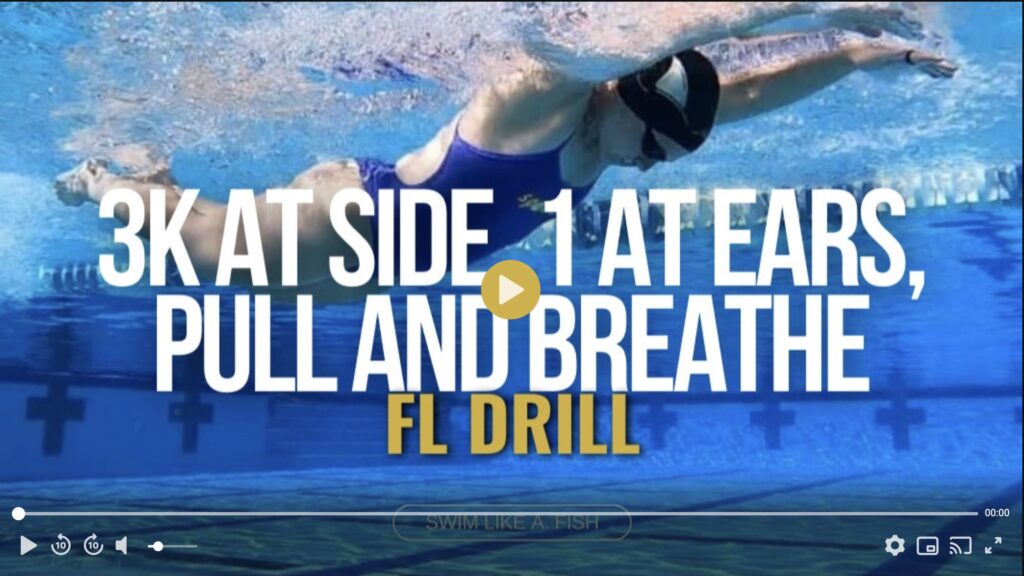 3 Kicks at Side, 1 at Ears, Pull and Breathe