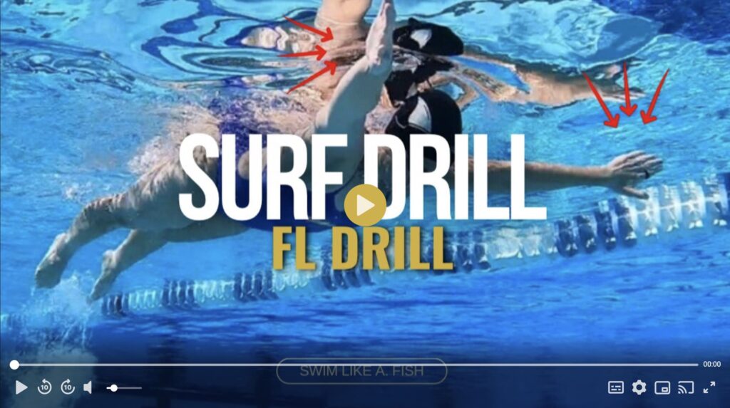 Surf Drill Butterfly bodyline drill for swimmers underwater video