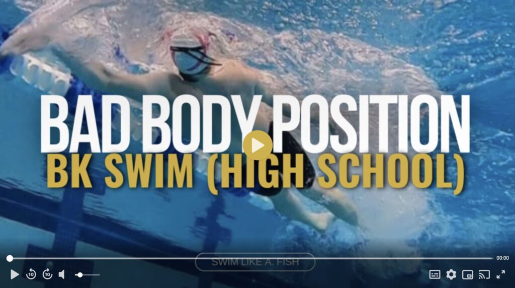 Bad Body Position in backstroke swimming